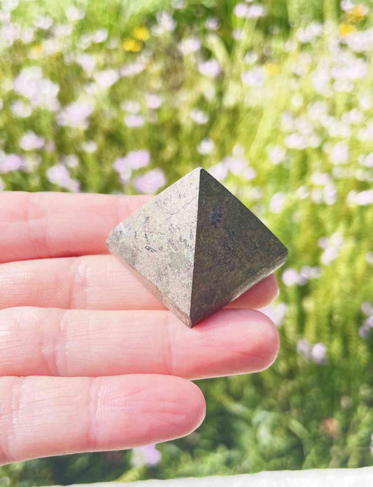 Natural Pyrite Pyramid