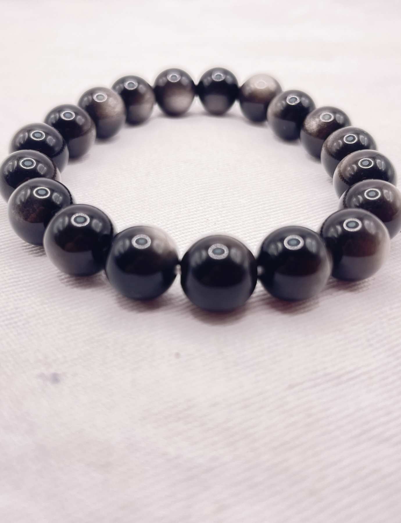 Silver Obsidian Energy Bracelet