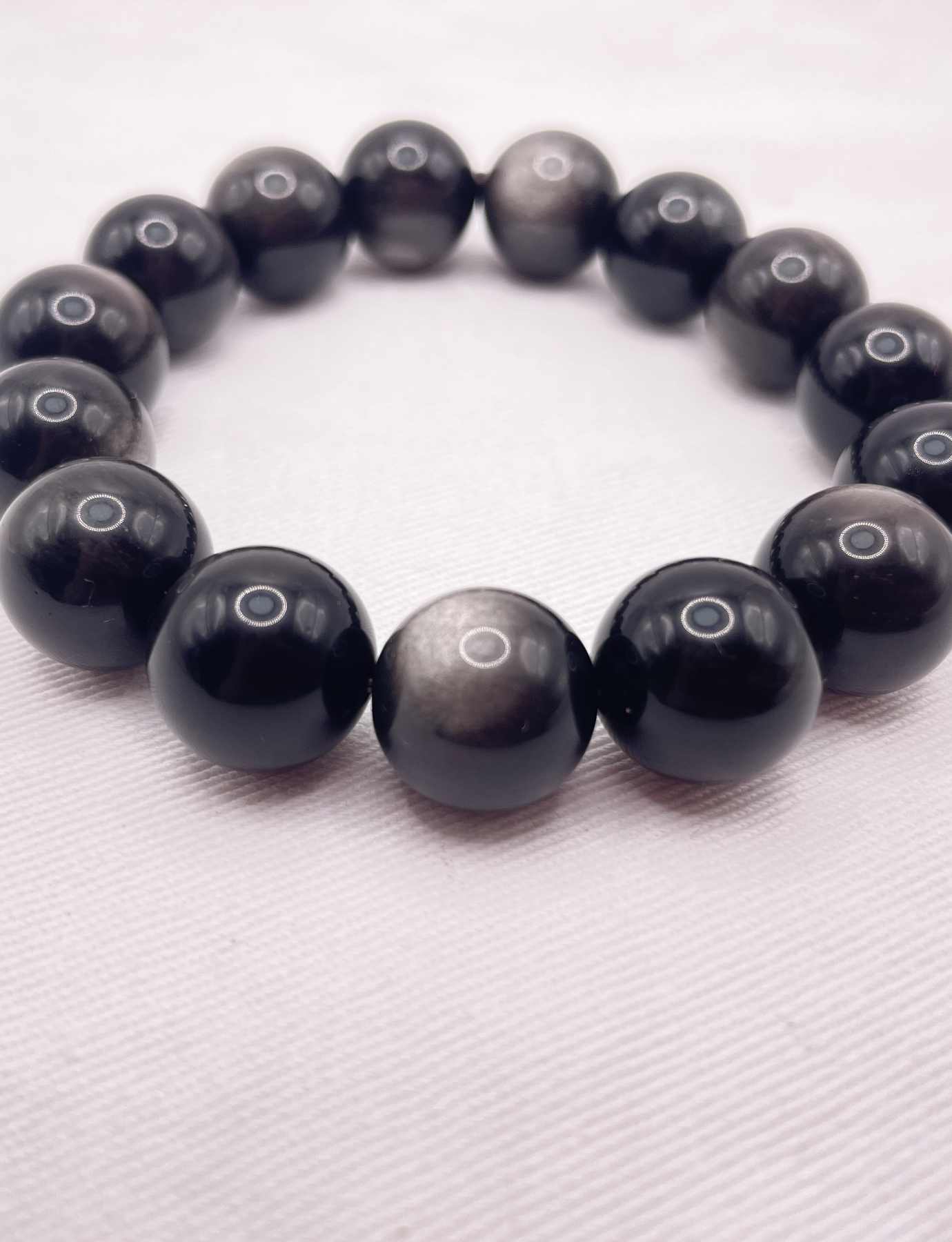 Silver Obsidian Energy Bracelet