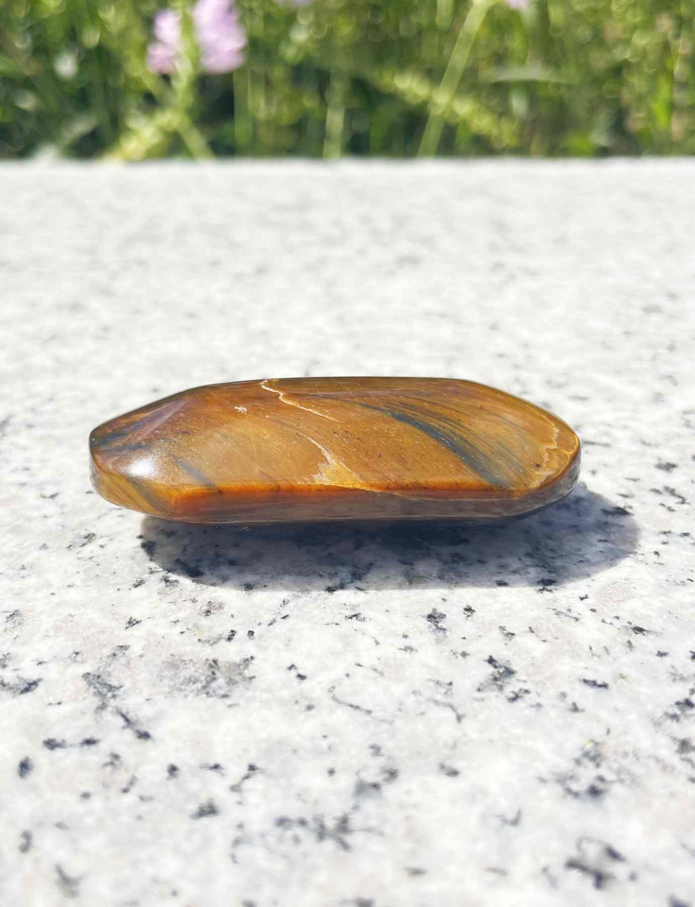 Tiger Eye Palm Stone