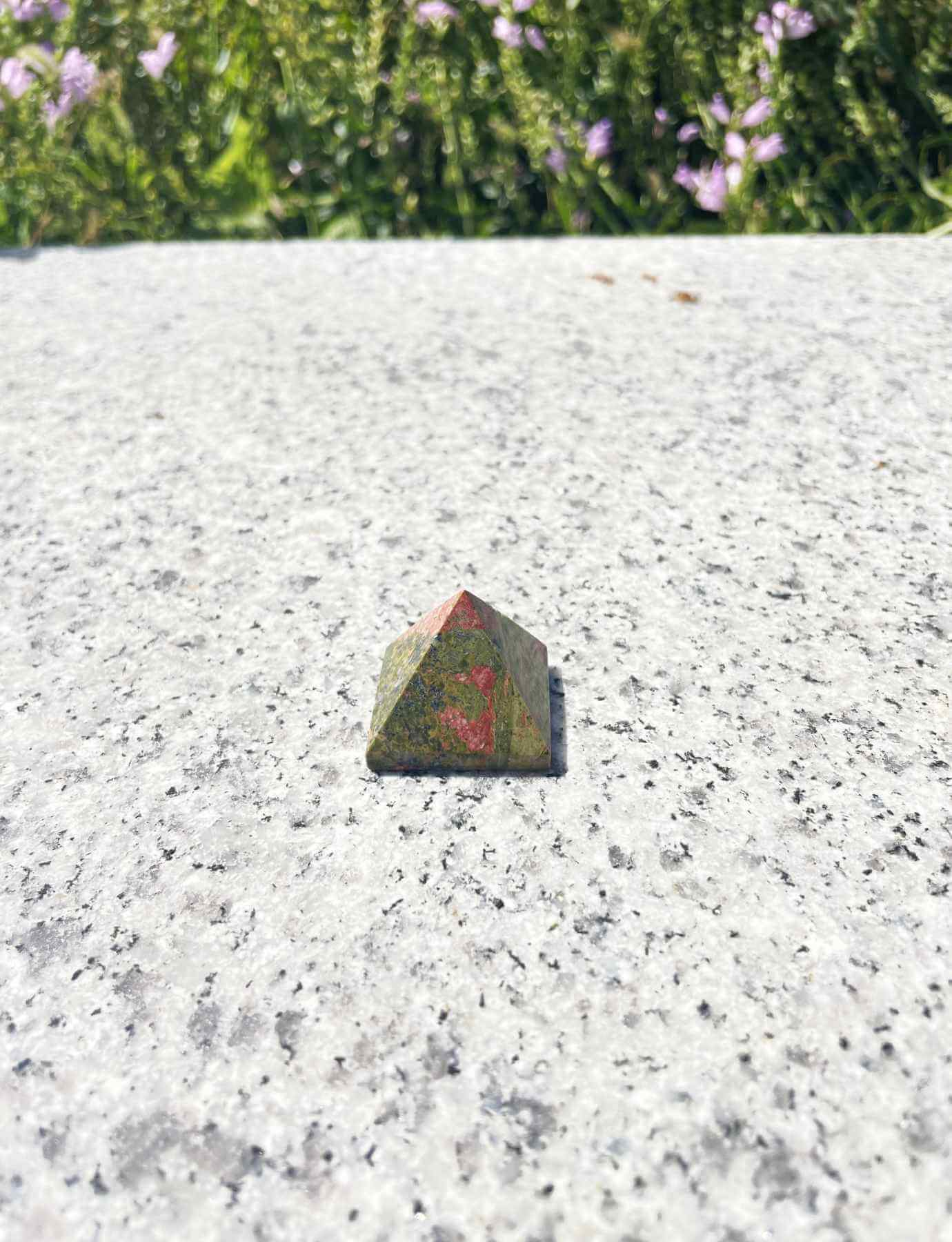 Unakite Stone Pyramid