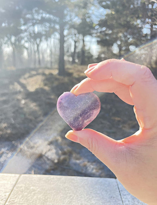 amethyst crystal heart