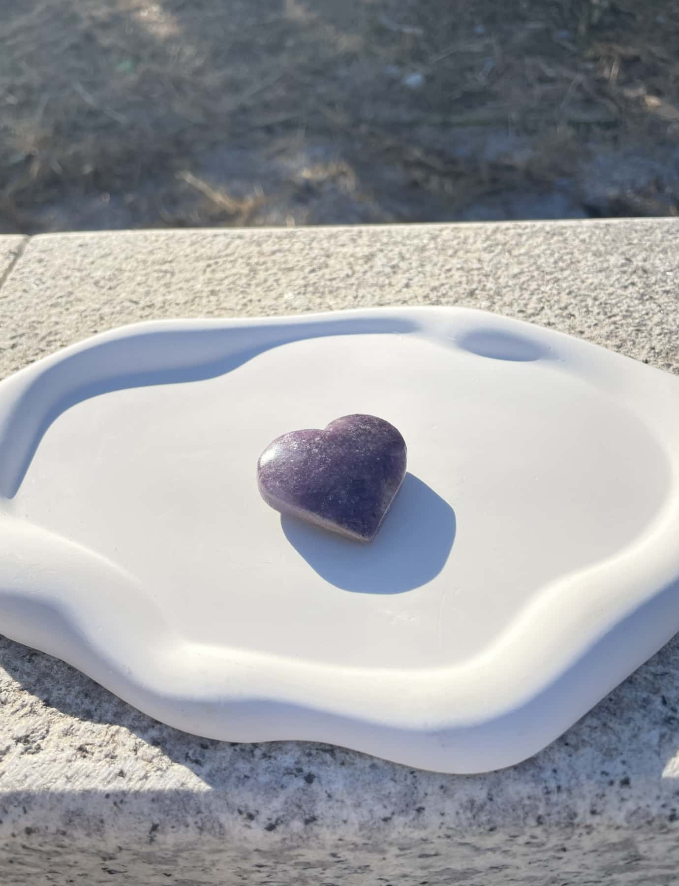 amethyst crystal hearts