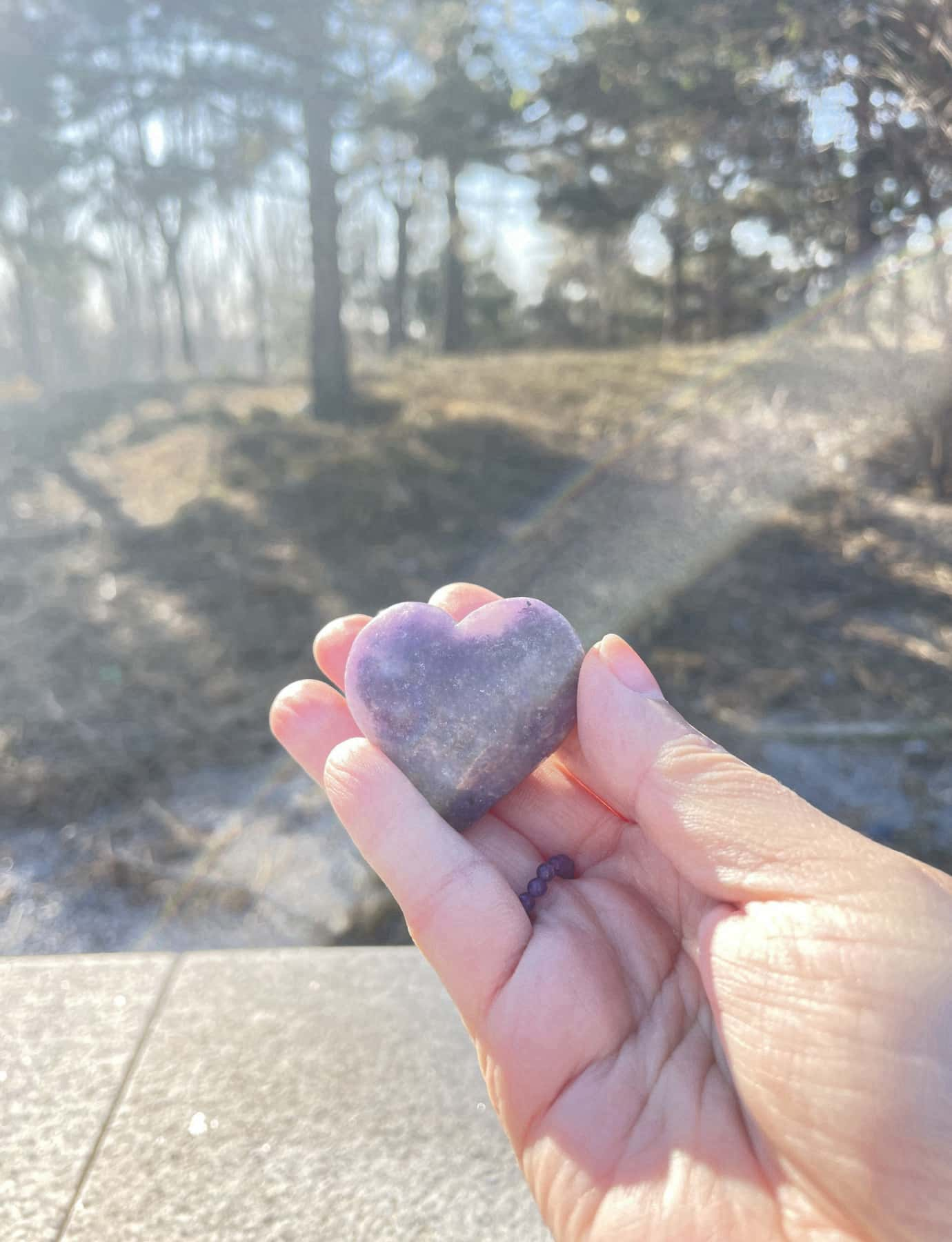 amethyst stone heart