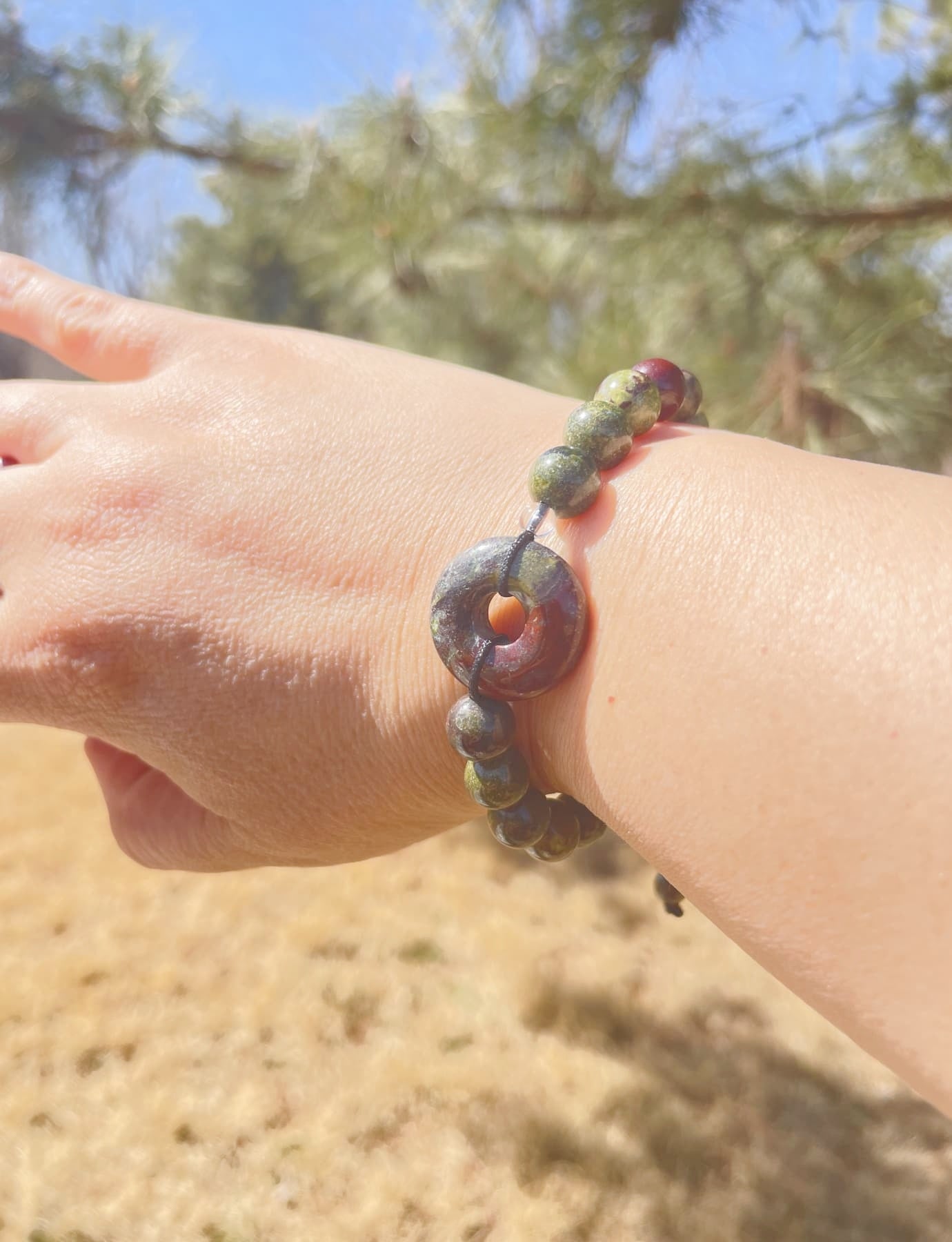 raw Bloodstone Bracelet
