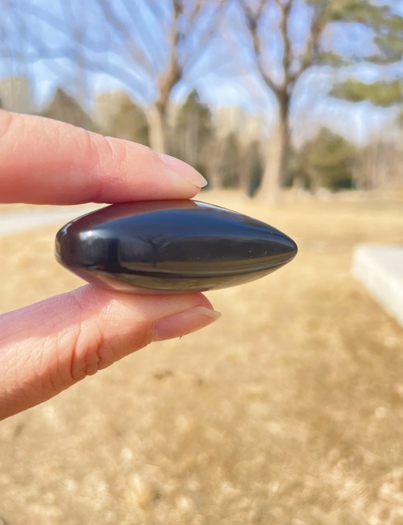 silver sheen obsidian worrystone