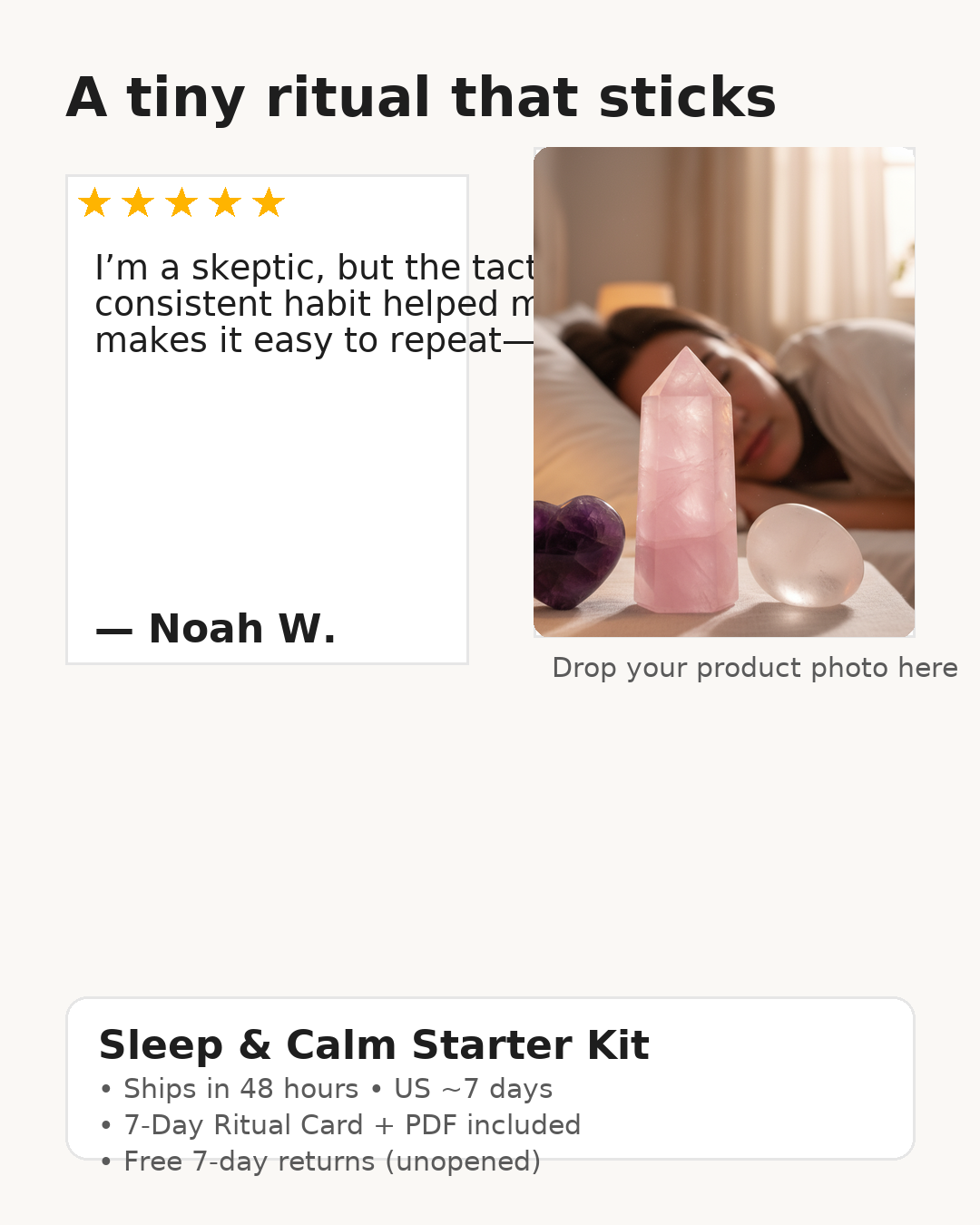 sleep & calm review card final