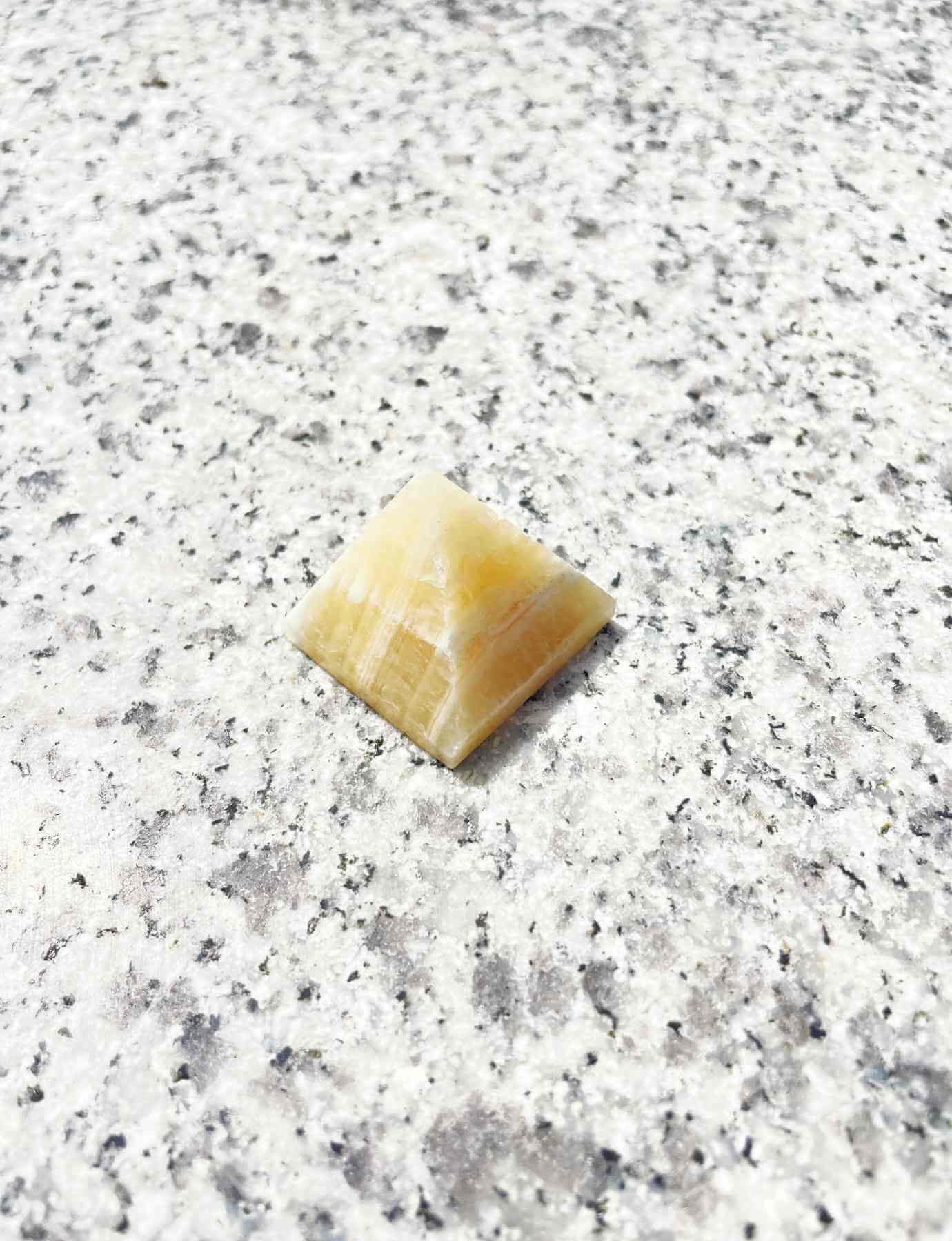 Yellow Calcite Pyramid