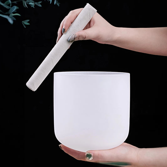 white crystal singing bowl